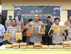 Kapolres Mandailing AKBP H.M Reza Chairul A.SBerhasil Mengamankan 2 orang laki-laki Dua Puluh Satu) Ball Narkotika Golongan I Jenis Ganja