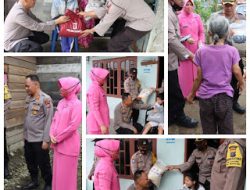 Kapolres Dairi AKBP Wahyudi Rahman, S.H, S.I.K, M.M Memberikan Bantuan Berupa Sembako Kepada Masyarakat Kabupaten Dairi Yang Kurang Mampu Di Desa Kalang Simabara