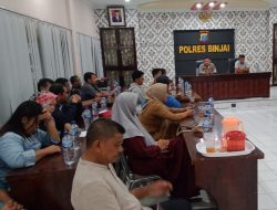 POLRES BINJAI UNDANG ORANG TUA & GURU PARA PELAJAR PELAKU PENGANIAYAAN