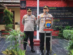 Kapolres Binjai AKBP Hendrick Situmorang pimpin apel perdana usai pelaksanaan pisah sambut di Lapangan Apel Polres Binjai