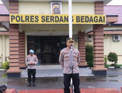 Apel gabungan dan patroli skala besar dlm rangka kesiapan pengamanan kegiatan ibadah dan perayaan Tahun baru Imlek 2574 tahun 2023 di wilkum Polres Serdang Bedagai