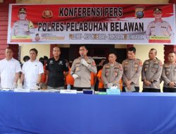Konfrensi Pers Polres Belawan Penangkapan Kasus Narkoba, Jukir Dan Premanisme