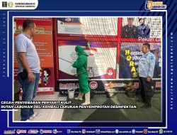 Rutan Labuhan Deli Melakukan Penyemprotan Desinfektan Di Lingkungan Kantor Rutan Labuhan Deli