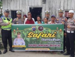 Sat Lantas Polres Sergai Beri Bantuan Kepada Masyarakat Kurang Mampu