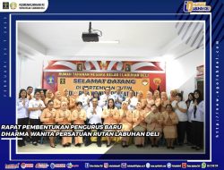 Rapat Pembentukan Pengurua Baru Dharma Wanita Persatuan Rutan Labuhan Deli Bertempat Di Ruang Moralitas Rutan Kelas I Labuhan Deli