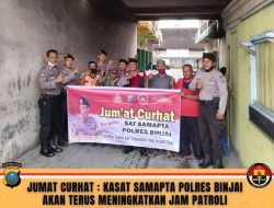 Jum’at Curhat Yang Dipimpin Kasat Samapta Polres Binjai, Tingkatkan Waktu Patroli Antisipasi Kenakalan Remaja