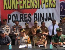 POLRES BINJAI MELAKSANAKAN KONFERENSI PRESS HASIL OPERASI CIPTA KONDISI MENYAMBUT BULAN SUCI RAMADHAN 1444 H TAHUN 2023