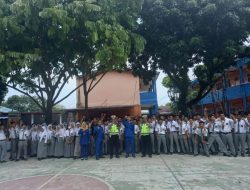 Police Goes To School Sat Lantas Polresta Deli Serdang, Sampaikan Himbauan Kamtibmas kepada Pelajar.
