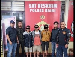Sat Reskrim Polres Dairi Berhasil Tangkap 3 (Tiga) Pria Dewasa Terduga Pelaku Penderes
