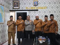 Kapolres Langkat AKBP Faisal Rahmat Husein Simatupang SIK SH MH menerima audiensi kunjungan dari Dewan Pengurus Daerah Asosiasi Guru Pendidikan Agama Islam Indonesia (DPD AGPAII)