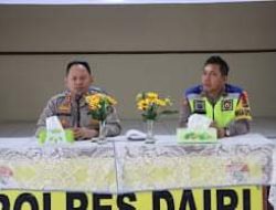 Kapolres Dairi Pimpin Pelaksanaan Kegiatan Pelatihan Pra Operasi Ketupat Toba 2023