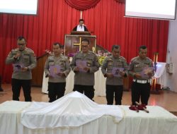 Polres Langkat menggelar ibadah Paskah Tahun 2023 Bertempat di Gereja GBKP Runggun Stabat,