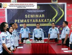 Rutan Klas 1 Medan Kanwil Kemenkumham Sumut mengikuti acara Simposium Nasional Pemasyarakatan dalam rangka Hari Bhakti Pemasyarakatan Ke- 59 Tahun 2023.