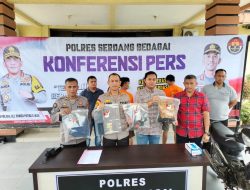 Kapolres Sergai AKBP Oxy Yudha Pratesta, S.I.K memimpin konferensi pers pengungkapan kasus tindak pidana Pencurian dengan pemberatan (curat),