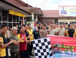 Kapolres Mandailing Natal (Madina), AKBP H.M Reza Chairul A.S. S.IK.,S.H.,M.H, Menghadiri Olahraga Bersama Yang Di Gelar Oleh TNI-Polri Bersama Dengan Pemerintah Kota (Pemko)