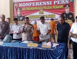 Waka Polres Langkat Konferensi Pers Kasus Penangkapan Narkoba