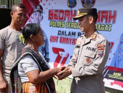 Peletakan batu pertama bedah rumah Polres Serdang Bedagai dalam rangka HUT Bhayangkara ke.77 tanggal 01 Juli 2023 Polres Serdang Bedagai oleh Kapolres Serdang Bedagai