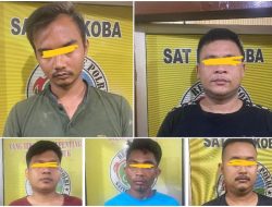 SAT NARKOBA POLRES BINJAI TANGKAP LIMA ORANG JARINGAN BANDAR NARKOBA JENIS EKSTASI DI KOTA BINJAI