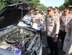 Kapolres Binjai Cek Kelengkapan Ranmor Dinas Dalam Rangka Kesiapan Tugas Rutin Kepolisian