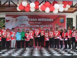 Dalam Rangka HUT Bhayangkara Ke 77 Tahun 2023, Polres Mandailing Natal (Madina) Gelar Olah Raga Bersama