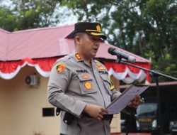 Kapolres Langkat AKBP FAISAL RAHMAT HUSEIN SIMATUPANG, SIK, SH Pimpin Upacara Serah Terima Jabatan Kapolsek Salapian dari AKP BENGKEL GINTING kepada IPTU HODIATUR APRI WANDI PURBA, S. Tr, K*