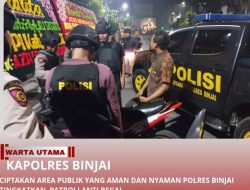 Tim Patroli Anti Kejahatan Jalanan (Begal) Kejahatan 3C Amankan Area Publik Diwilayah Polres Binjai