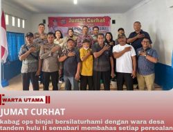 Polres Binjai Jumat Curhat Di Desa Tandem Hulu II