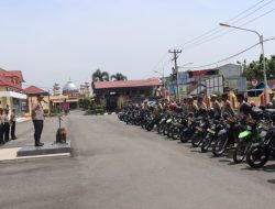 Polresta Deli Serdang Cek Kendaraan Dinas Persiapan Menjelang Pemilu
