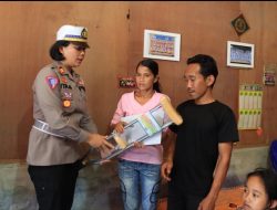 Sat lantas Polres Binjai Kunjungi Korban Laka Lantas