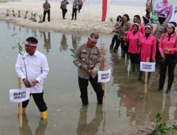 Lestarikan Negeri Penghijauan Sejak Dini, Polres Sergai Lakukan Tanam Manggrove Serentak.