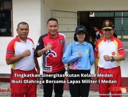 Tingkatkan Sinergitas APH Rutan Kelas I Medan Ikuti Olahraga Bersama