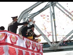 Kapolres Sergai Tabur Bunga di Peringatan Hari Pahlawan ke – 78, di Bantaran Sei Ular