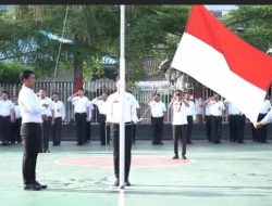 Rutan Kelas I Medan melakkan upacara memperingati Hari Pahlawan.