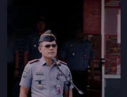 Karutan Kelas I Medan Nimrot Sihotang Pimpim apel pagi dihadiri seluruh jajaran