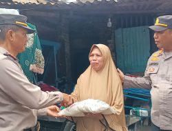 Jumat Barokah, Polsek Perbaungan Beri Bantuan Bahan Pangan ke Warga