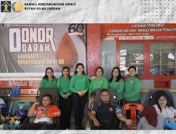 Menjelang Hari Bakti Pemasyarakatan Ke – 60 Rutan Kelas I Medan Mengadakan Kegiatan Donor Darah