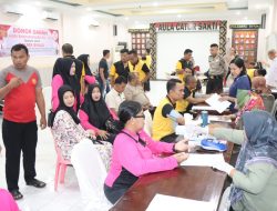 Polres Binjai Laksanakan Donor Darah Menyambut Hari Bhayangkara ke-78 Tahun 2024