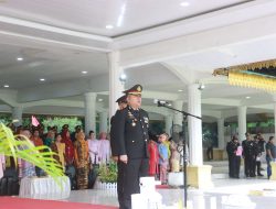 Kapolres Langkat Memimpin Upacara Peringatan HUT Bhayangkara ke-78 Tahun 2024