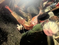 Kelalaian Dinas PU Pemko Medan, Perempuan Muda Terjatuh ke Lubang Jalan