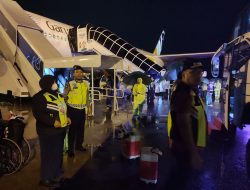 Polresta Deli Serdang Kawal Kedatangan Jemaah Haji di Bandara Kualanamu