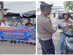 Sat Lantas Polres Pelabuhan Belawan Gelar Edukasi Kamseltibcar Lantas dalam Operasi Patuh Toba 2024