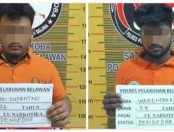 Dua Pengedar Narkoba Dibekuk di Desa Manunggal