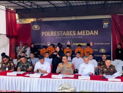 Polrestabes Medan Musnahkan 35,8 Kg Sabu, 36.860 Pil Ekstasi, dan 4,3 Kg Ganja, Selamatkan 81.000 Jiwa