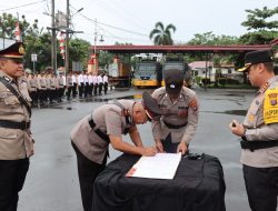Kapolresta Deli Serdang Pimpin Sertijab Kasat Binmas Dan 4 Kapolsek Jajaran Polresta Deli Serdang