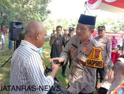 Kapolres Binjai Sapa Warga Limau Sundai Melalui Jumat Curhat Serta Bhakti Sosial