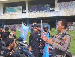 Personil Polsek Medan Baru Bersama Polrestabes Medan Pengawalan Acara HUT OKP PKN Ke – 5
