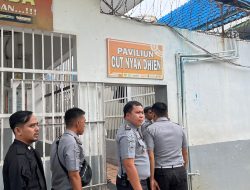 Ka.Kpr Rutan I Medan Kontrol Paviliun Sapa Warga Binaan