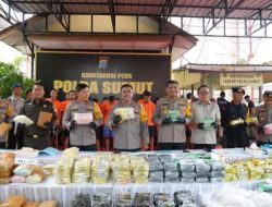 Kapolda Sumut Pimpin Pemusnahan 201 Kg Sabu, 272 Kg Ganja, dan 40.118 Butir Ekstasi