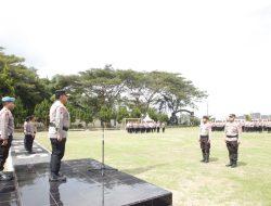 Kapolres Sergai AKBP Jhon Sitepu Memimpin Apel Pergeseran Pasukan Dalam rangka Pengamanan TPS Tahun 2024