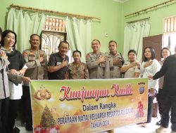 Menyambut Natal 2024 polres Binjai berikan bantuan terhadap purnawirawan dan anak yatim piatu polri